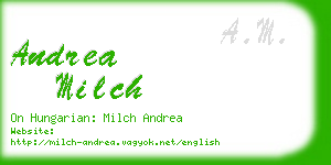 andrea milch business card
